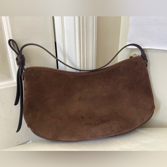 Kate Spade Loop Suede Chocolate Brown Hobo Bag EUC - Picture 3 of 9